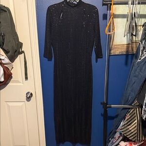 Enfocus Studio Black Sequin Maxi Dress